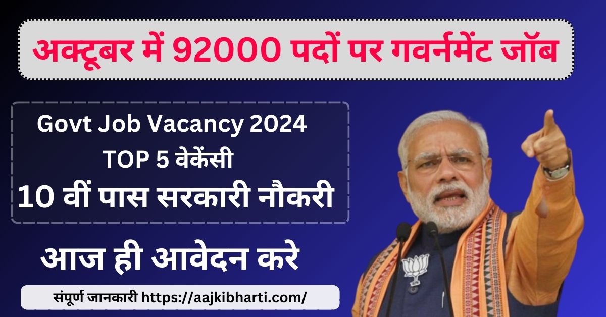 Govt Job Vacancy 2024