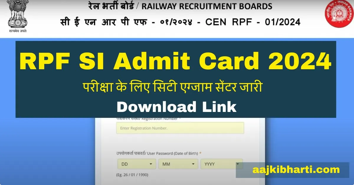 RPF SI Admit Card 2024 RPF SI Admit Card 2024 RPF SI Admit Card 2024 rpf si admit card 2024