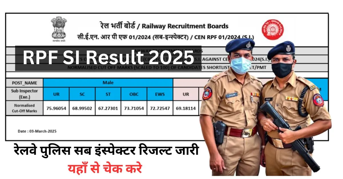 RPF SI Result 2025