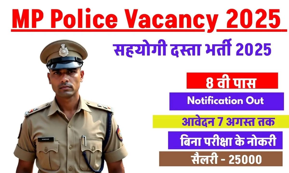MP Police Vacancy 2025 पुलिस विशेष सहयोगी दस्ता भर्ती 2025