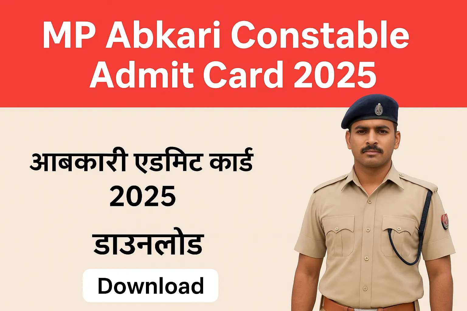 आबकारी एडमिट कार्ड 2025 डाउनलोड